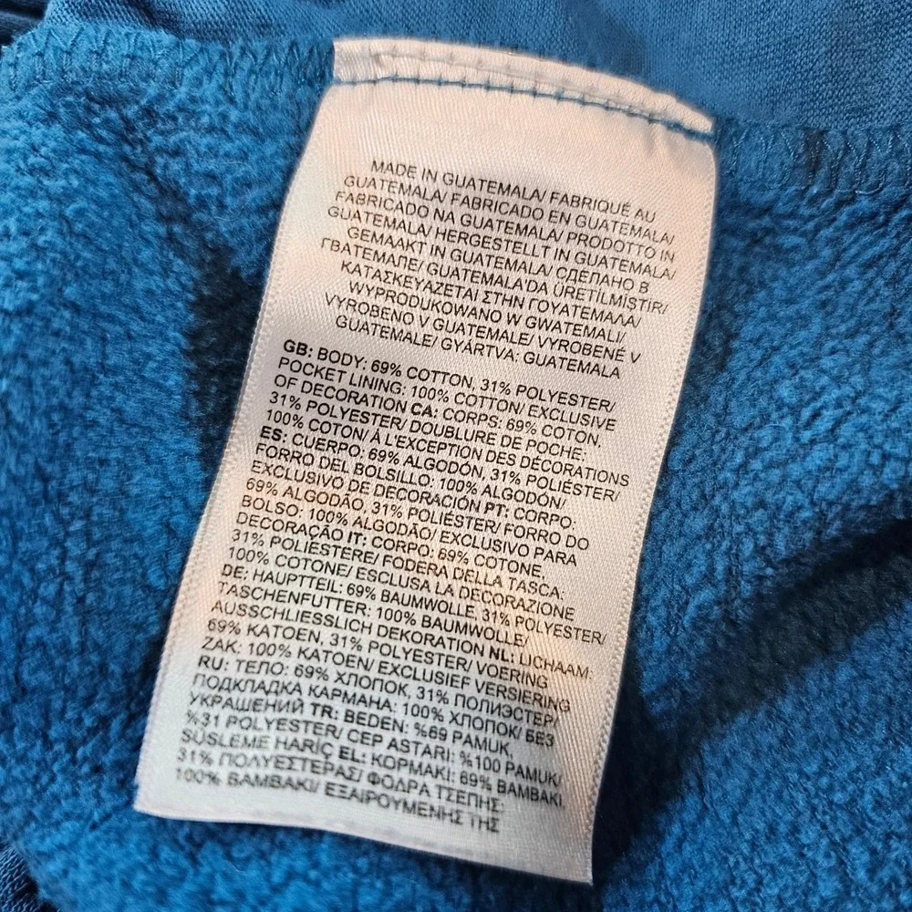 The North Face Mens Blue Fleece Shorts Elastic Waist Drawstring A4AAG Size Small